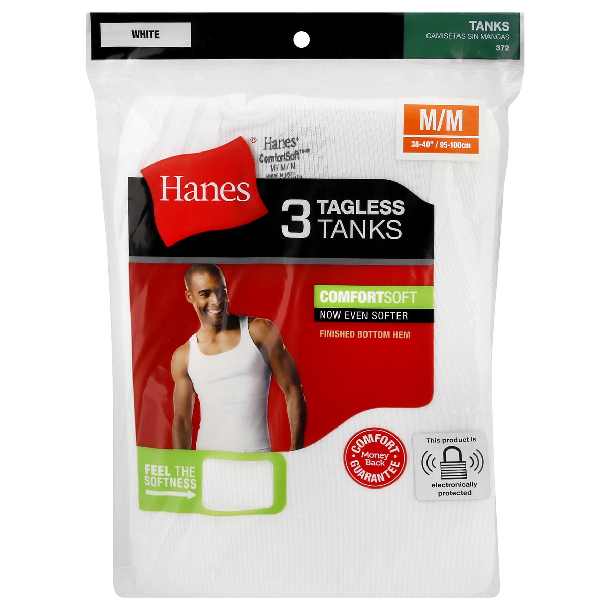 slide 6 of 9, Hanes M/M White Tagless Tanks 3 ea, 3 ct