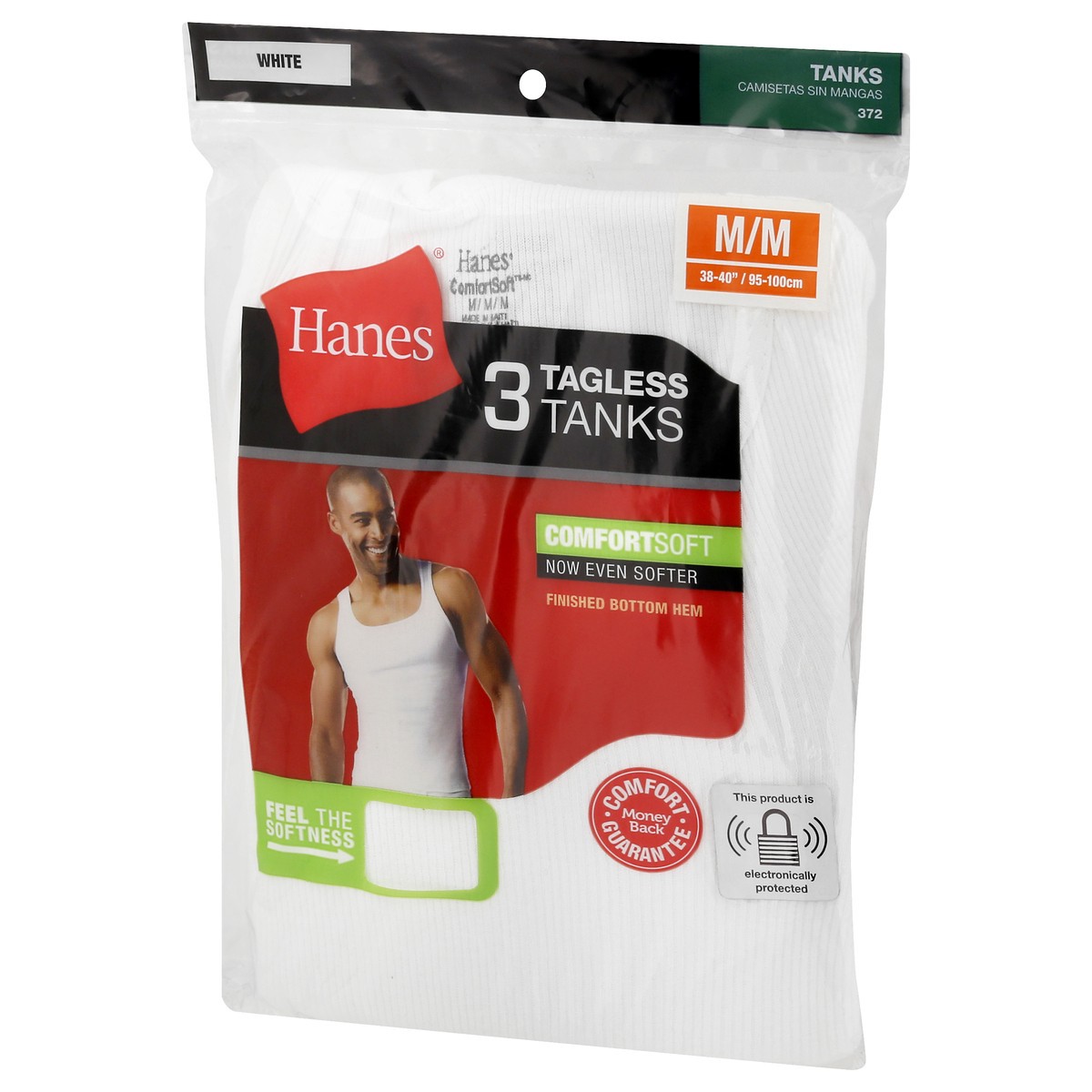 slide 3 of 9, Hanes M/M White Tagless Tanks 3 ea, 3 ct