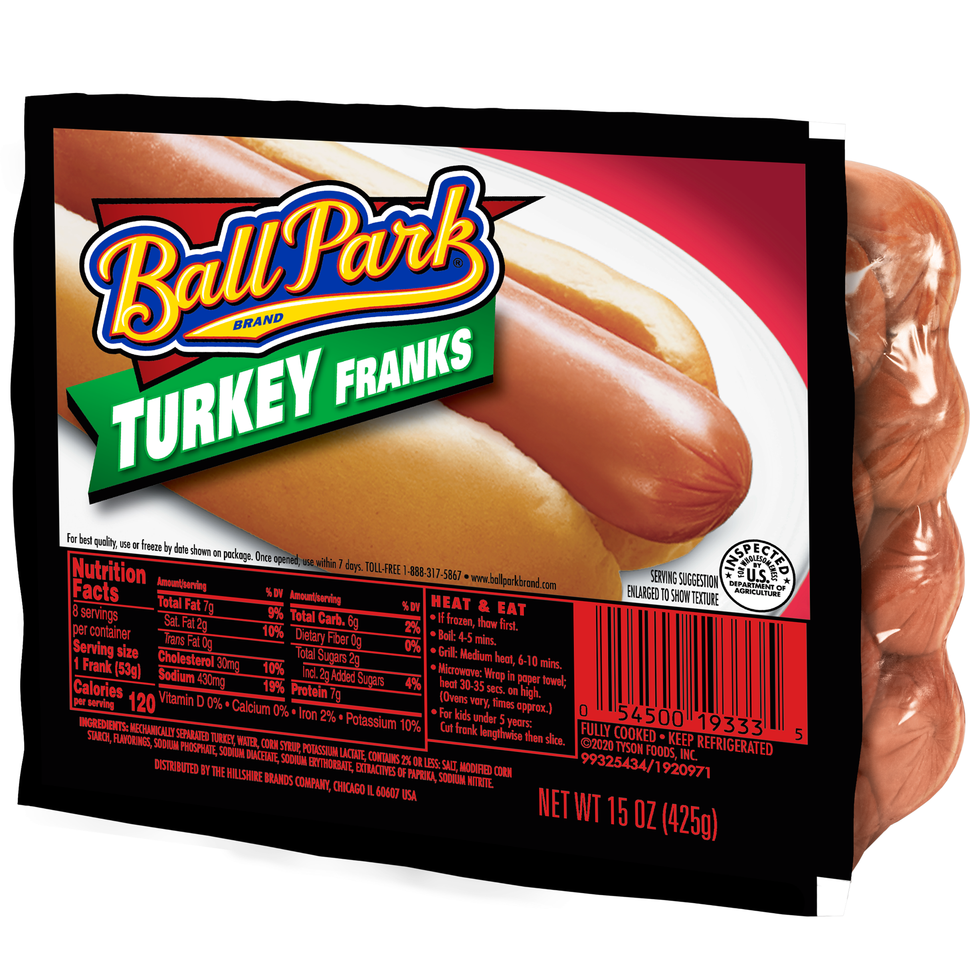 slide 10 of 10, Ball Park Turkey Franks, 15 oz