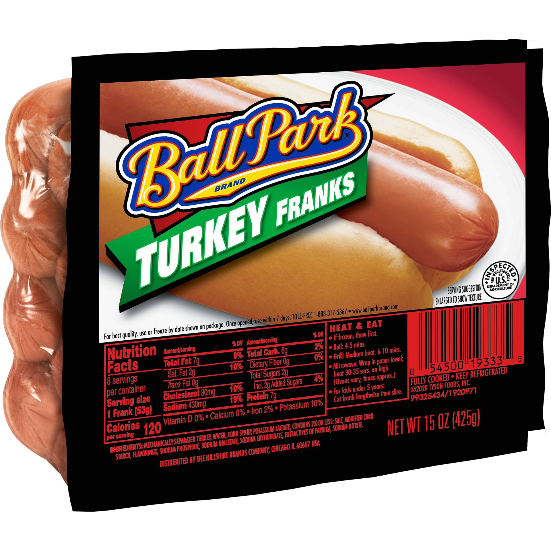 slide 2 of 10, Ball Park Turkey Franks, 15 oz