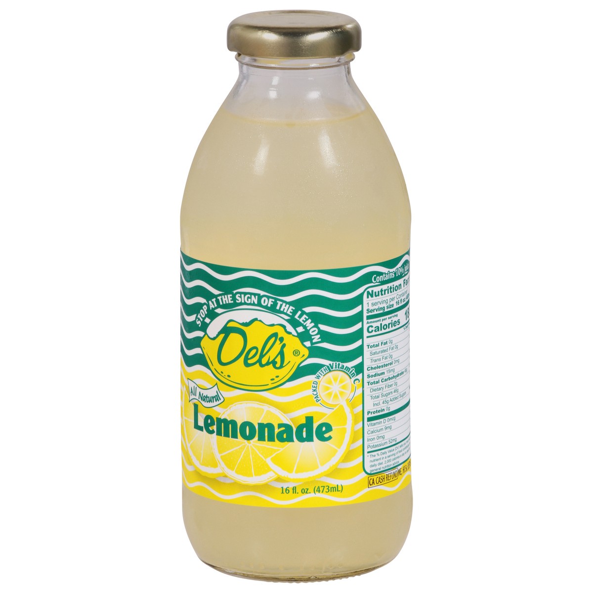 slide 11 of 13, Del's All Natural Lemonade - 16 fl oz, 16 fl oz