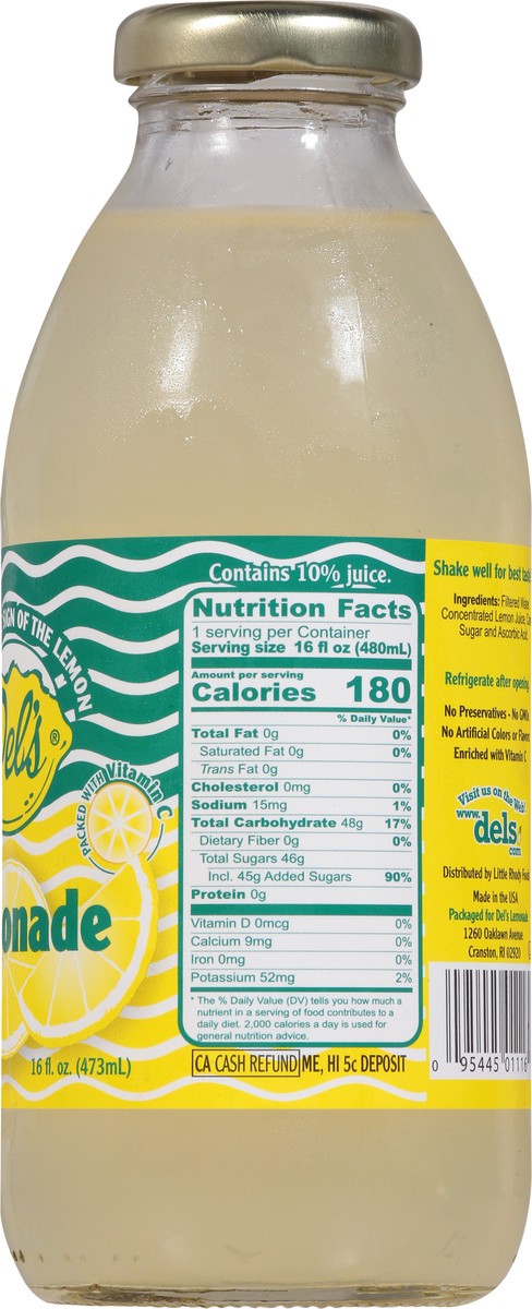 slide 2 of 13, Del's All Natural Lemonade - 16 fl oz, 16 fl oz