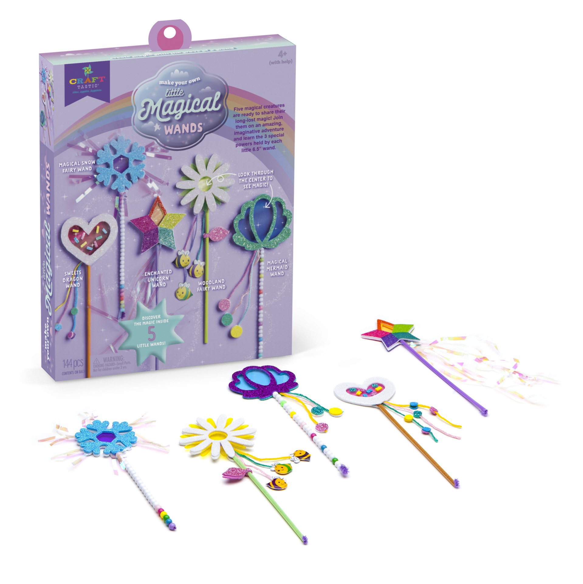 slide 2 of 3, Craft-Tastic Make Your Own Little Magical Wands, finished wands are between 6 in and 7 in