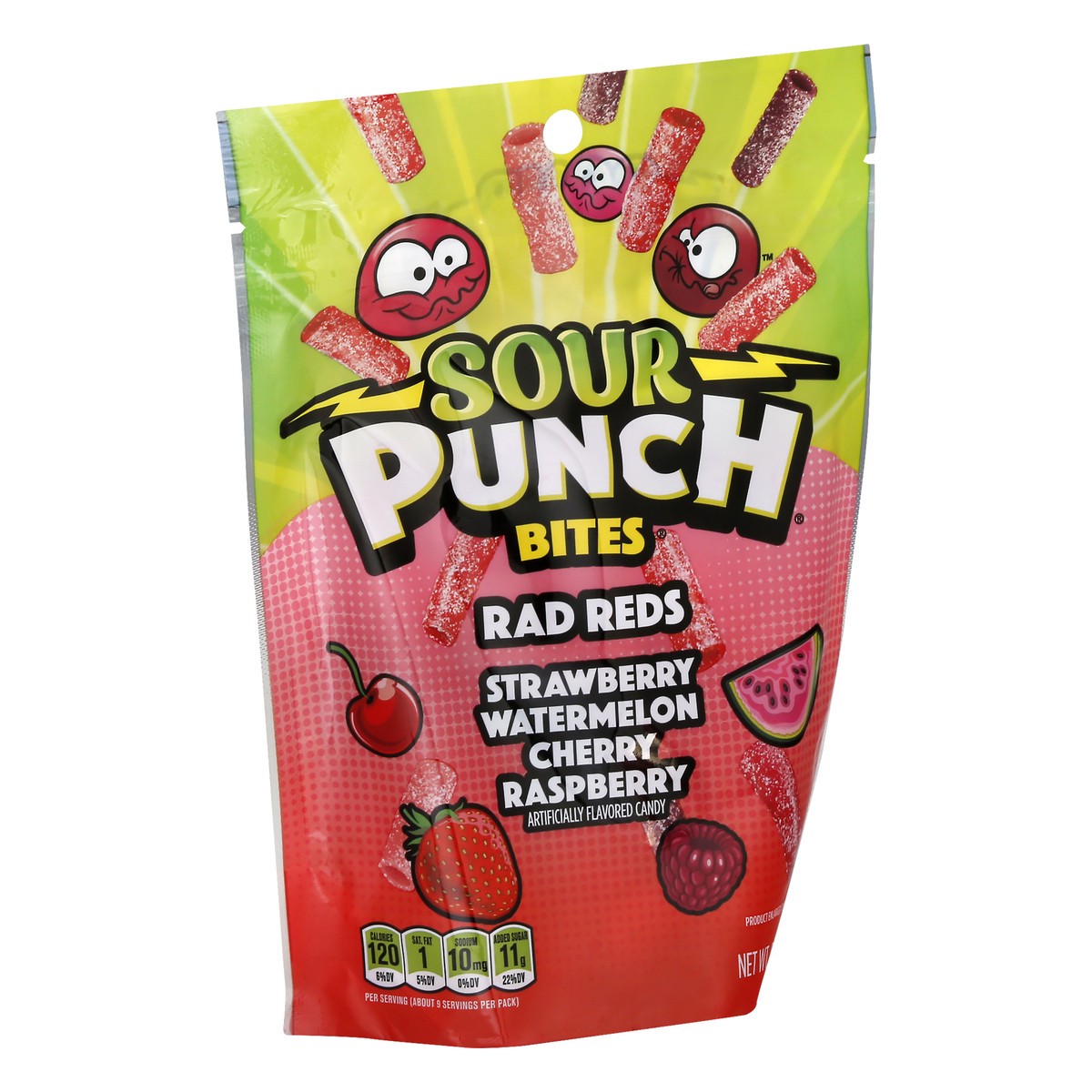 slide 6 of 9, Sour Punch Bites Rad Reds Candy, 9oz Bag, 1 ct