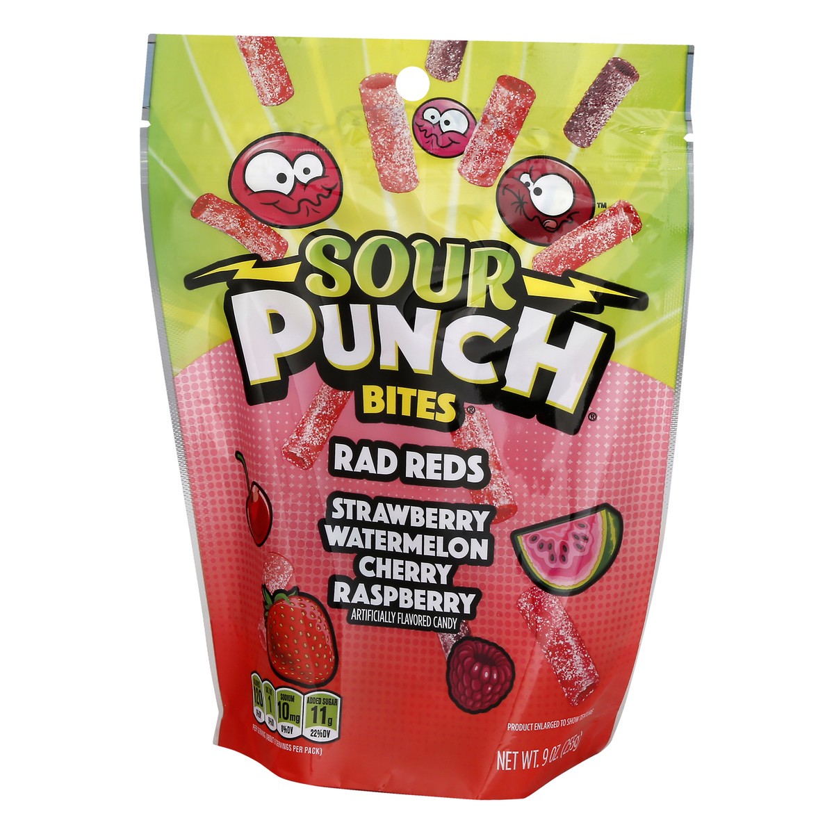 slide 3 of 9, Sour Punch Bites Rad Reds Candy, 9oz Bag, 1 ct