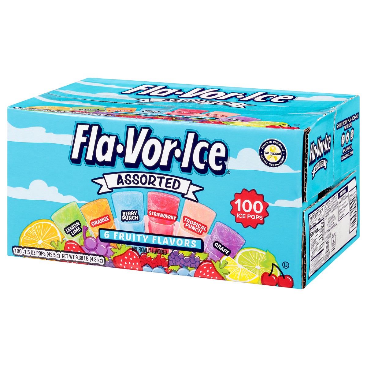 slide 9 of 9, Fla-Vor-Ice Assorted Freezer Pops, 100 ct