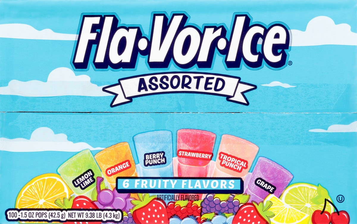 slide 2 of 9, Fla-Vor-Ice Assorted Freezer Pops, 100 ct