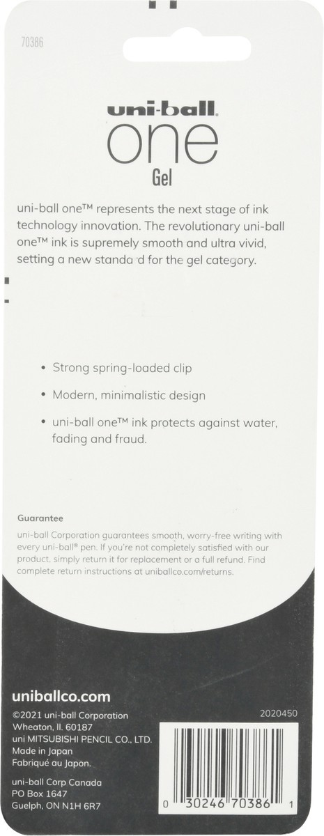 slide 7 of 9, uni-ball One Medium 0.7 mm Dark Gel Pens 3 ea, 3 ct