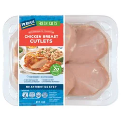PERDUE FRESH CUTS Boneless Skinless Chicken Breast Cutlets, 1.5 lbs