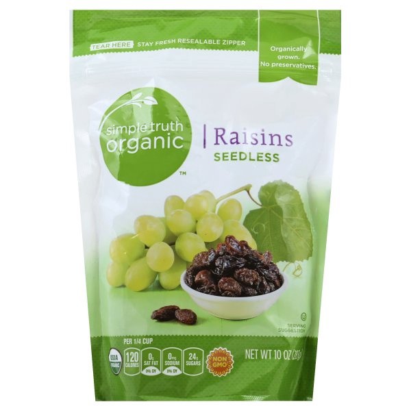 slide 1 of 2, Simple Truth Raisins 10 oz, 10 oz