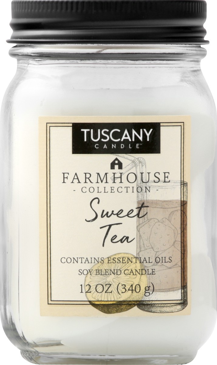 slide 5 of 7, Tuscany Candle Sweet Tea Jar Candle Farmhouse, 12 oz