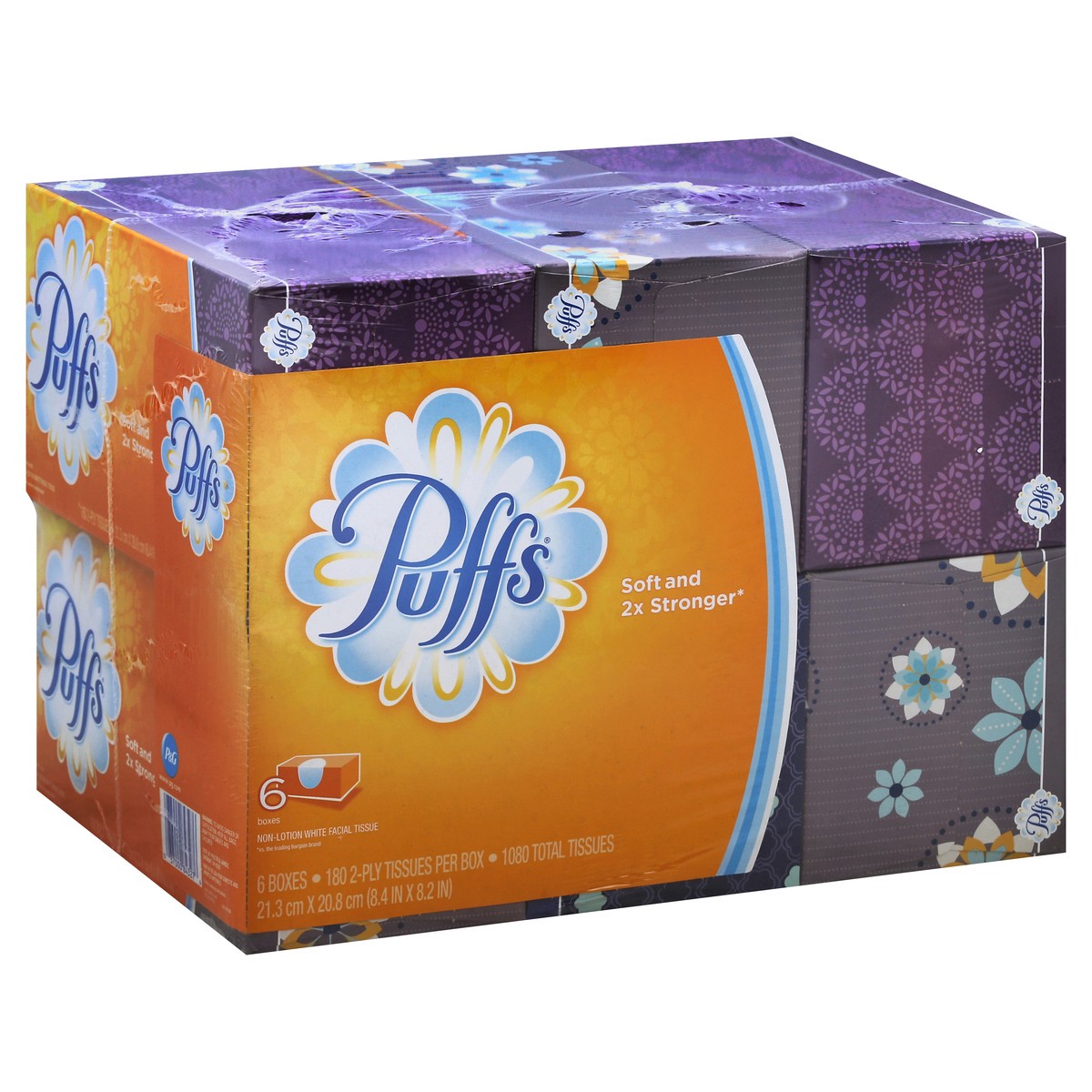 slide 4 of 5, Puffs Facial Tissue 6 ea, 6 ct