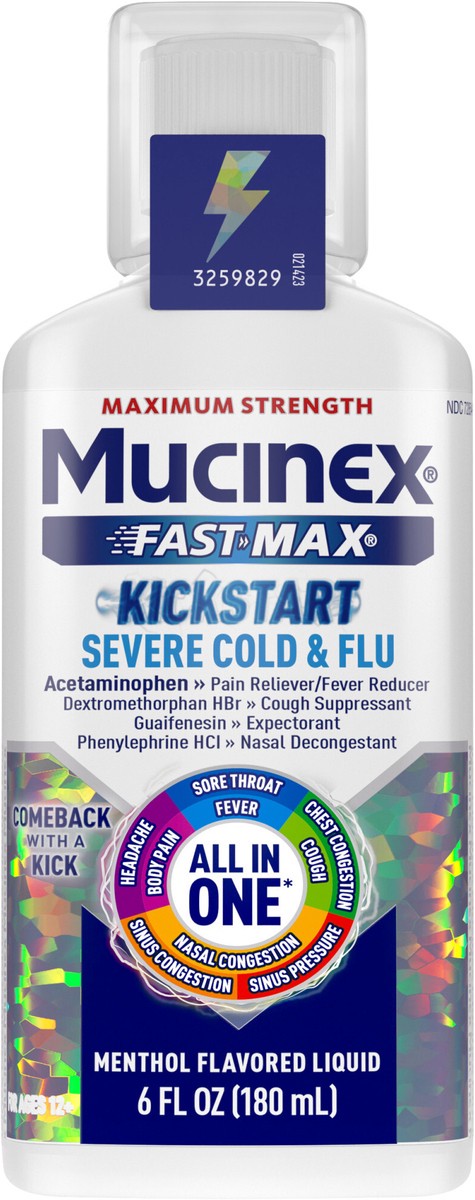 slide 2 of 2, Mucinex Fast Max Liquid, Kickstart - 6 oz, 6 fl oz