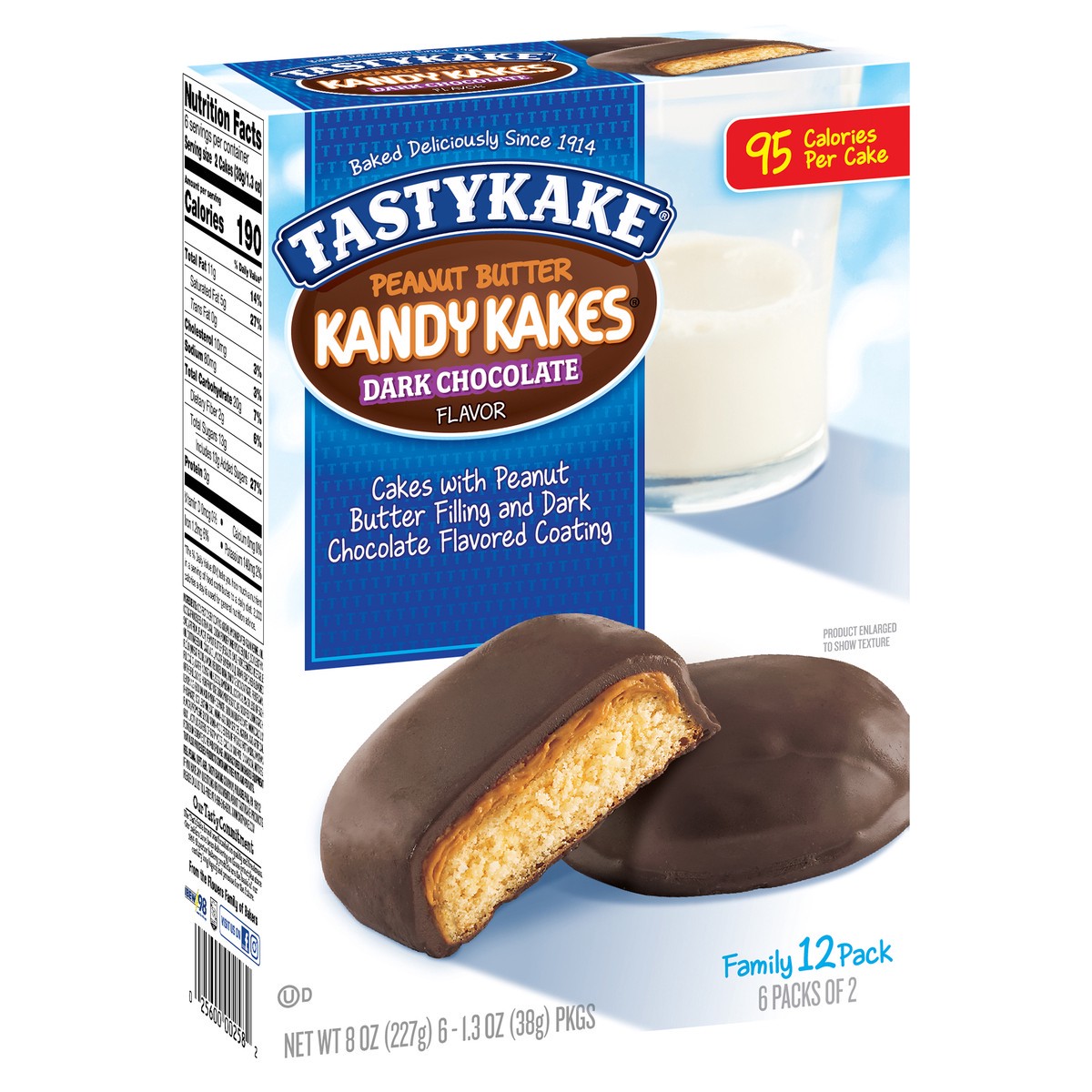 slide 2 of 9, Tastykake Dark Chocolate Peanut Butter Kandy Kakes, 12 ct
