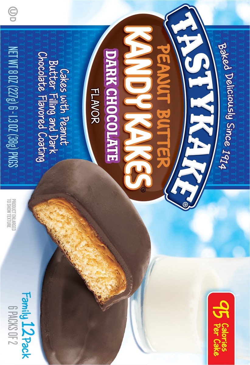 slide 5 of 9, Tastykake Dark Chocolate Peanut Butter Kandy Kakes, 12 ct