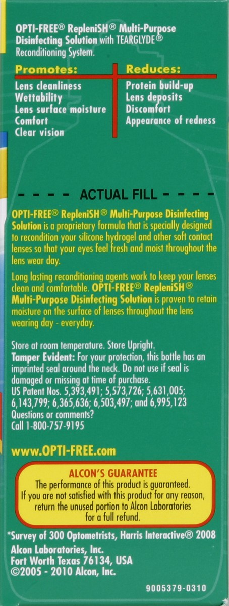 slide 3 of 4, Opti-Free Replenish Disinfecting Solution Twin Pack, 24 fl oz