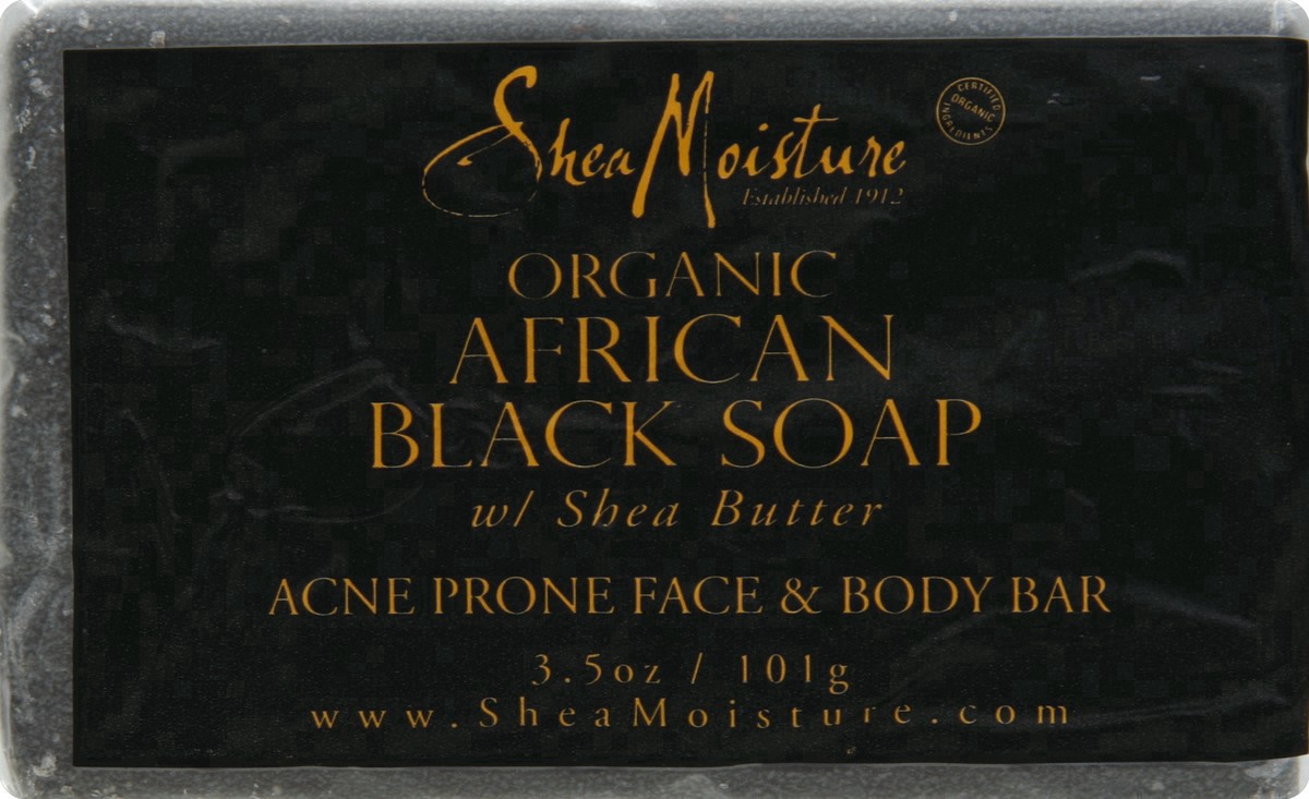 slide 9 of 16, SheaMoisture Bar Soap for Face and Body African Black Soap, 3.5 oz, 3.5 oz