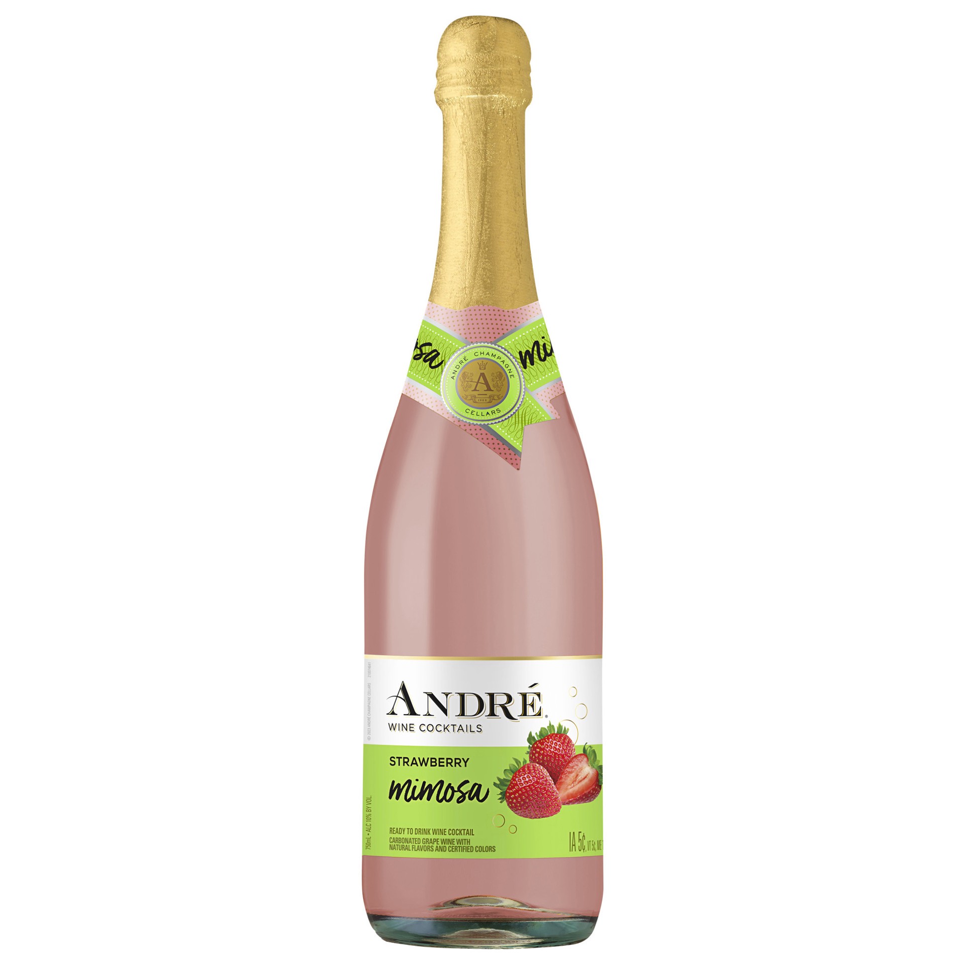 slide 1 of 3, André Strawberry Mimosa Sparkling Wine Cocktail 750ml, 750 ml