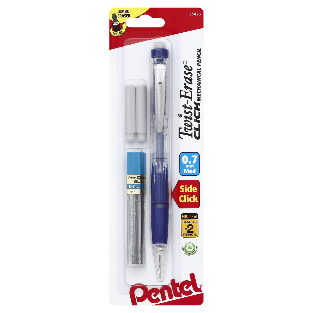 slide 3 of 3, Pentel Twist Eraser Mechanical Pencil, 1 ct