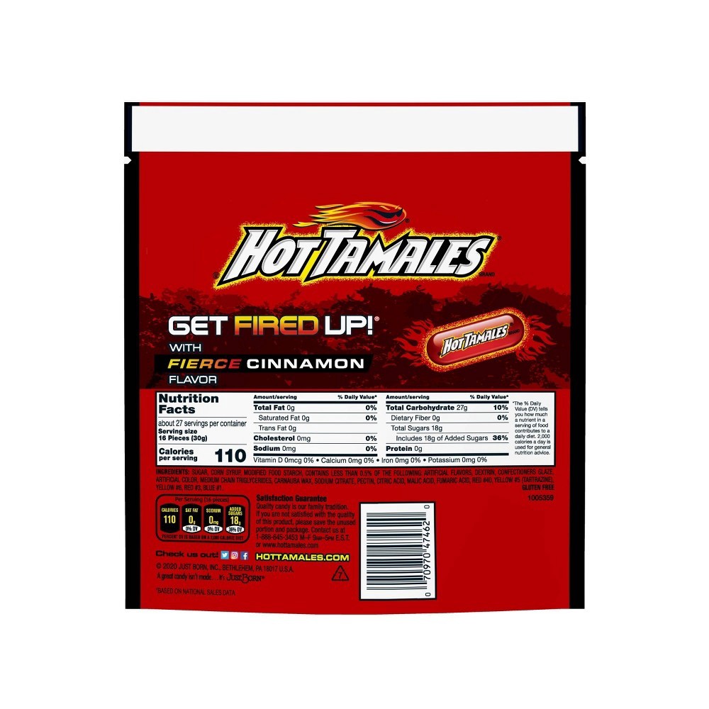 slide 2 of 6, Hot Tamales Cinnamon Stand-Up Bag - 28.8oz, 28.8 oz