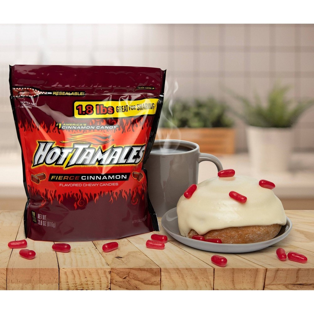 slide 5 of 6, Hot Tamales Cinnamon Stand-Up Bag - 28.8oz, 28.8 oz