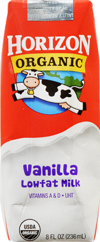 slide 1 of 1, Horizon Organic Vanilla Lowfat Milk, 8 fl oz