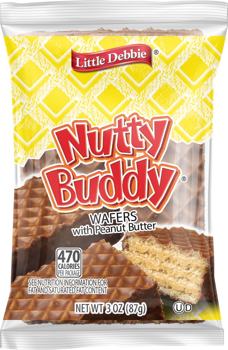 slide 5 of 7, Little Debbie Snack Cakes, Little Debbie Snack NUTTY BUDDY  wafers, 3 oz