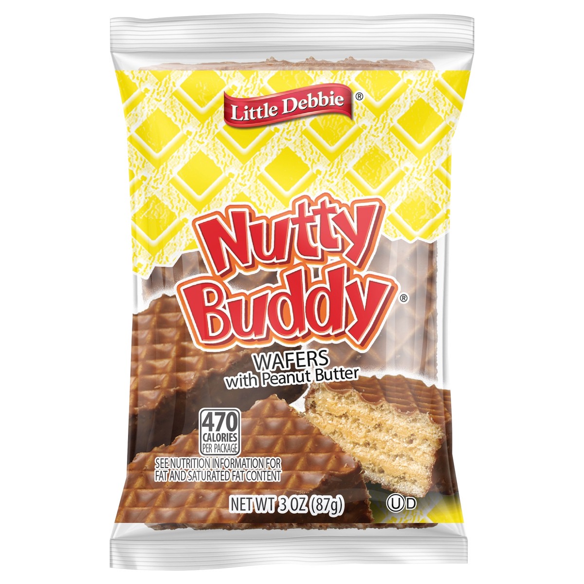 slide 1 of 7, Little Debbie Snack Cakes, Little Debbie Snack NUTTY BUDDY  wafers, 3 oz