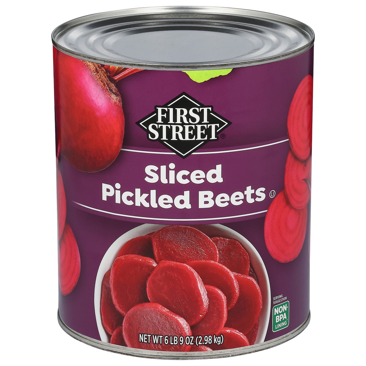 slide 5 of 13, First Street Sliced Pickled Beets, 105 oz
