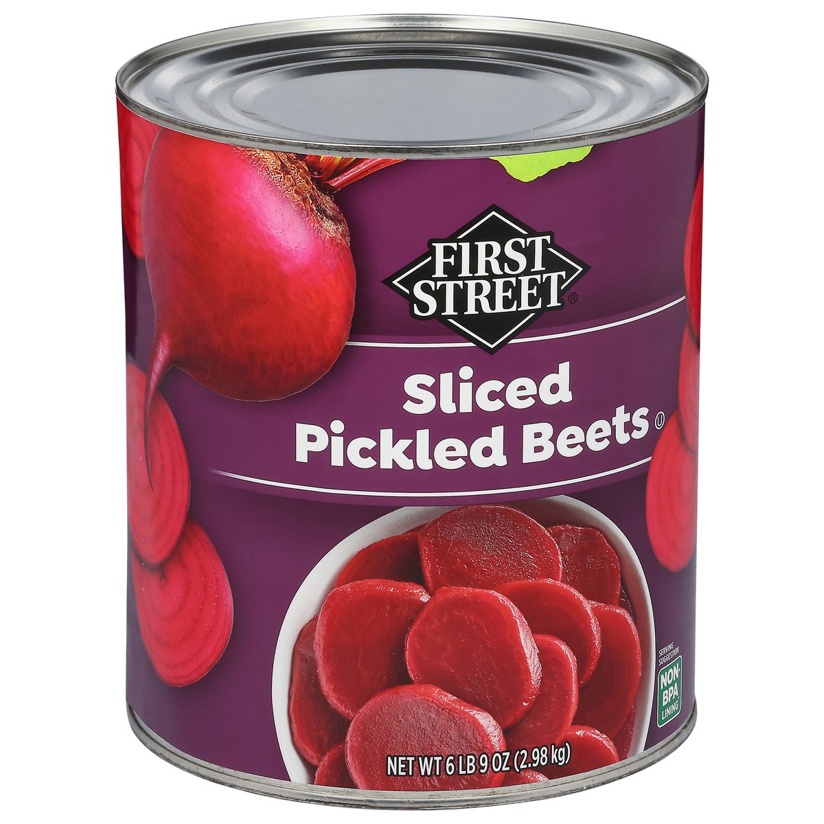 slide 3 of 13, First Street Sliced Pickled Beets, 105 oz