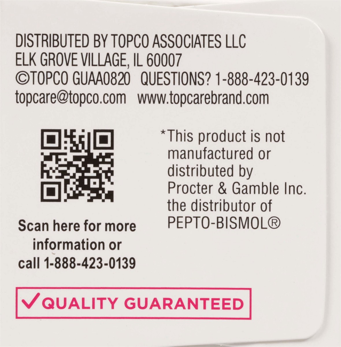 slide 9 of 9, TopCare Health 262 mg Stomach Relief 40 Caplets, 40 ct