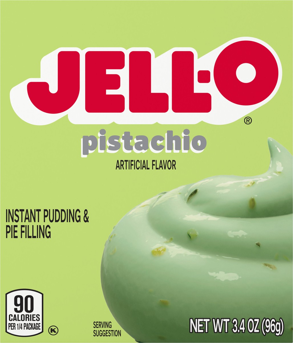 slide 2 of 13, Jell-O Pistachio Artificially Flavored Instant Pudding & Pie Filling Mix, 3.4 oz. Box, 3.4 oz