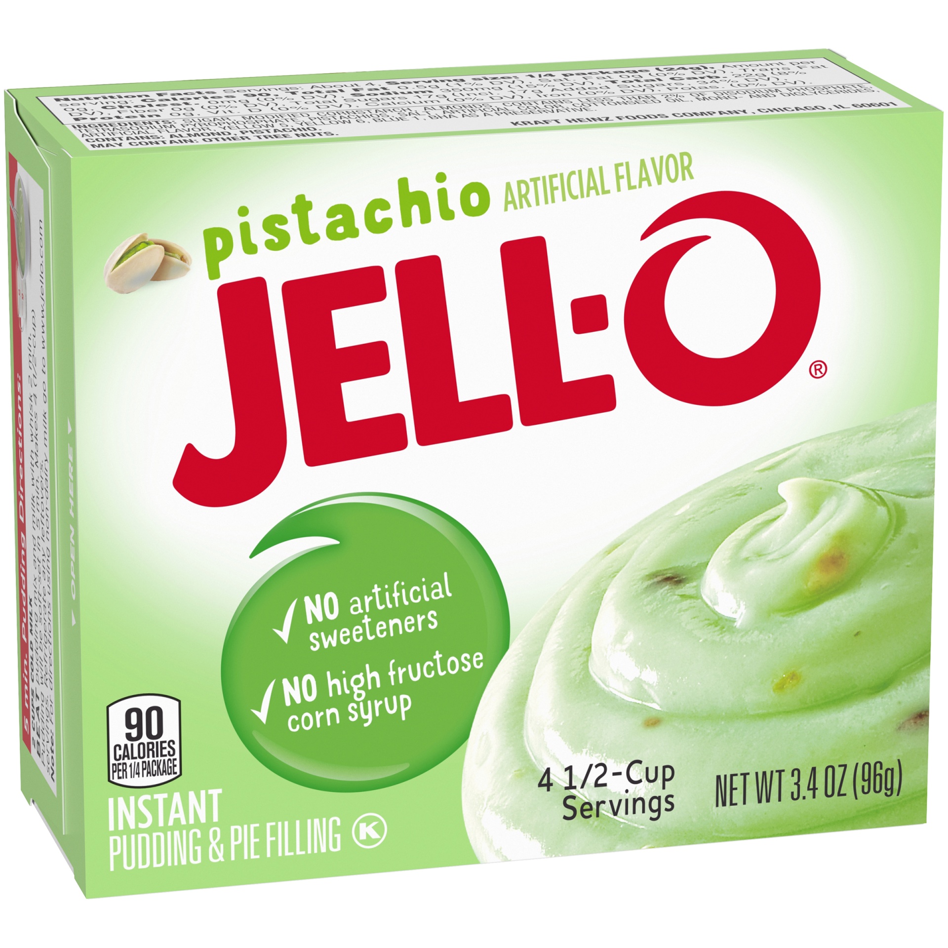 slide 6 of 10, Jell-O Pistachio Instant Pudding & Pie Filling Mix, 3.4 oz