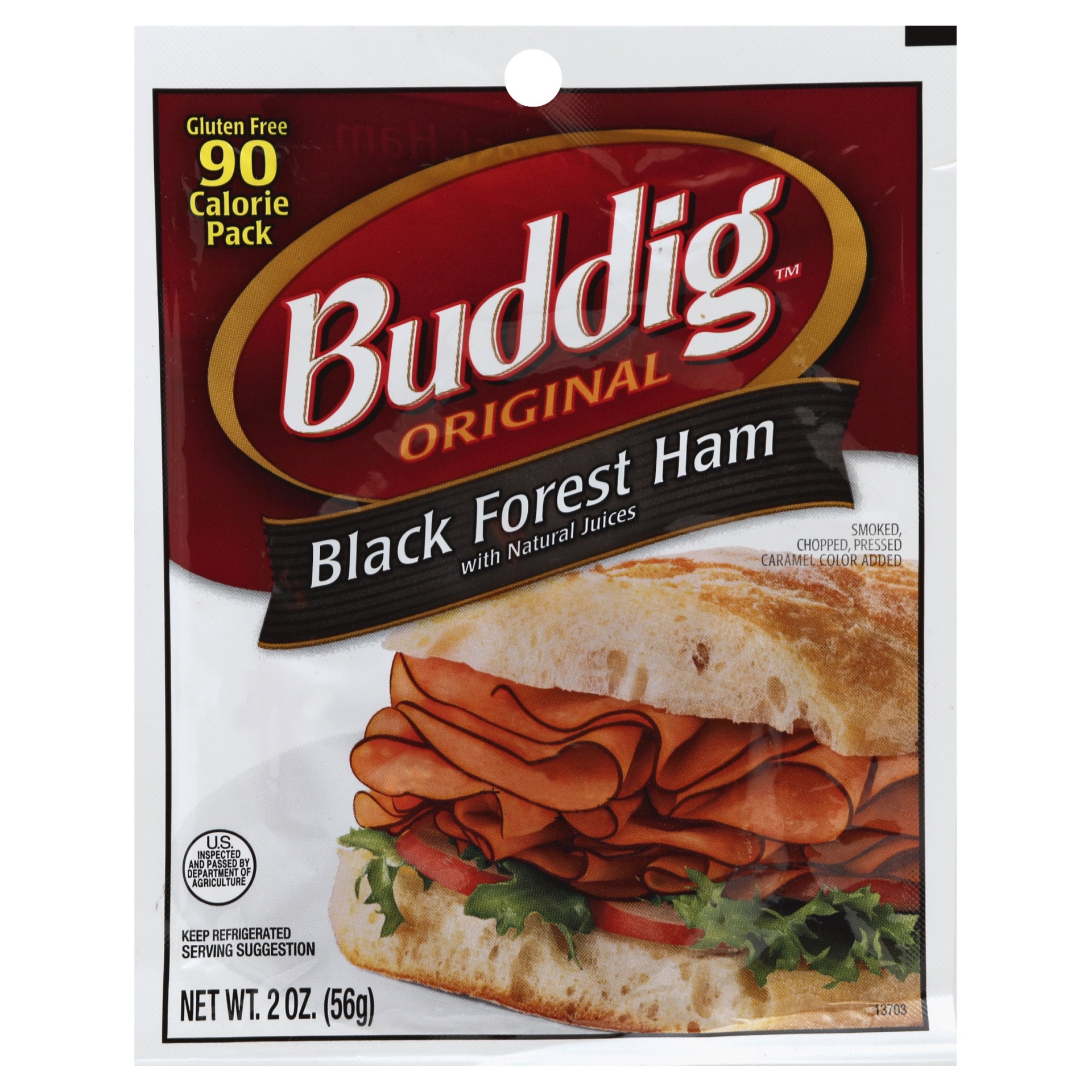 slide 1 of 6, Buddig Original Black Forest Ham, 2 oz