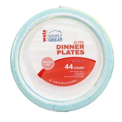 Weis Quality Ultra Dinner Plate 10" 44CT Paper Plates