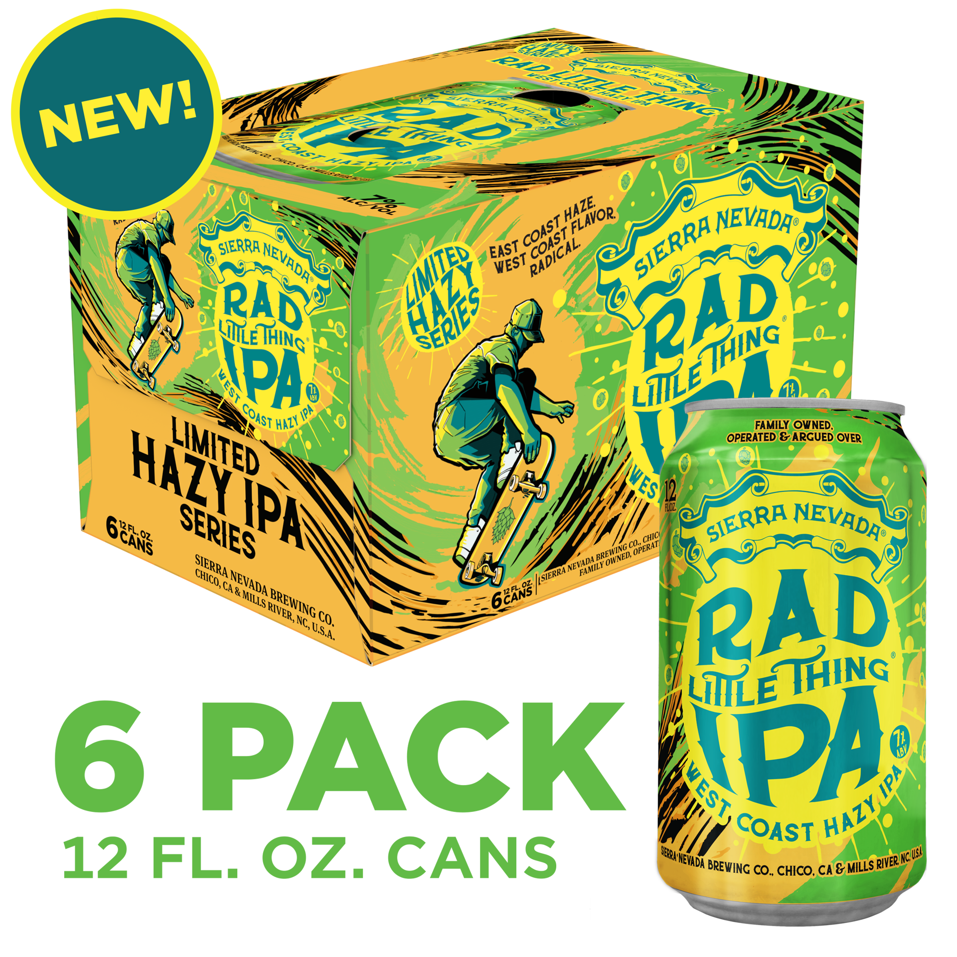 slide 1 of 1, Hazy IPA Rotator Sierra Nevada Little Things Hazy IPA Craft Beer Rotator 6 Pack (12oz Cans), 6 ct