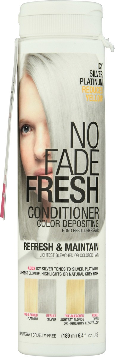 slide 7 of 9, No Fade Fresh Icy Silver Platinum Color Depositing Conditioner With Bondheal Bond Rebuilder, 189 ml