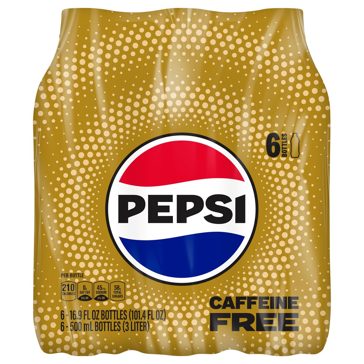 slide 1 of 3, Pepsi Caffeine Free Soda Cola 16.9 Fl Oz 6 Count Bottle, 6 ct