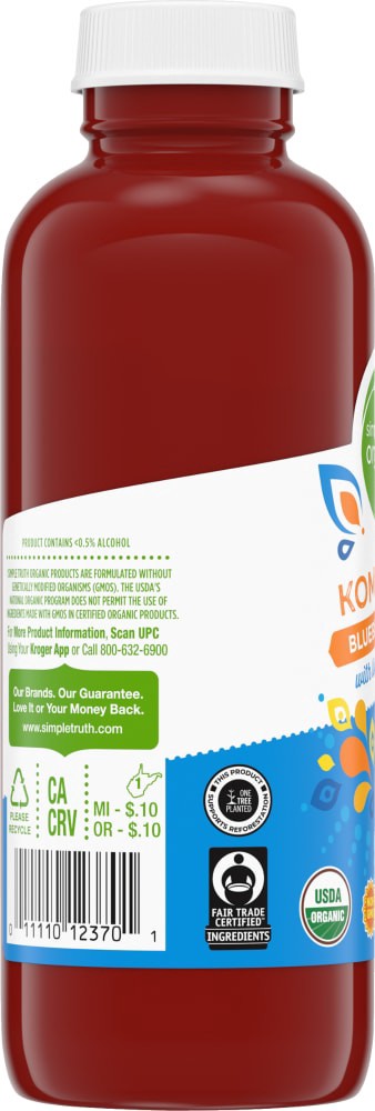 slide 3 of 5, Simple Truth Organic Blueberry Ginger Kombucha - 16 fl oz, 16 fl oz