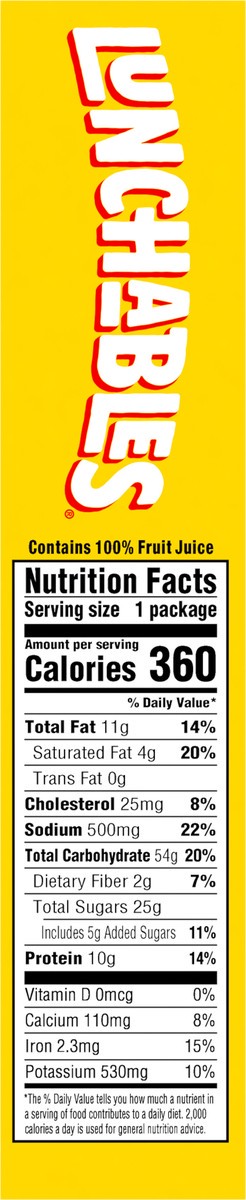 slide 5 of 9, Lunchables Turkey Cheddar Sub Sandwich with Mini Chocolate Chip Cookies and Capri Sun 100% Juice Fruit Punch, 9.8 oz Box, 10.2 oz