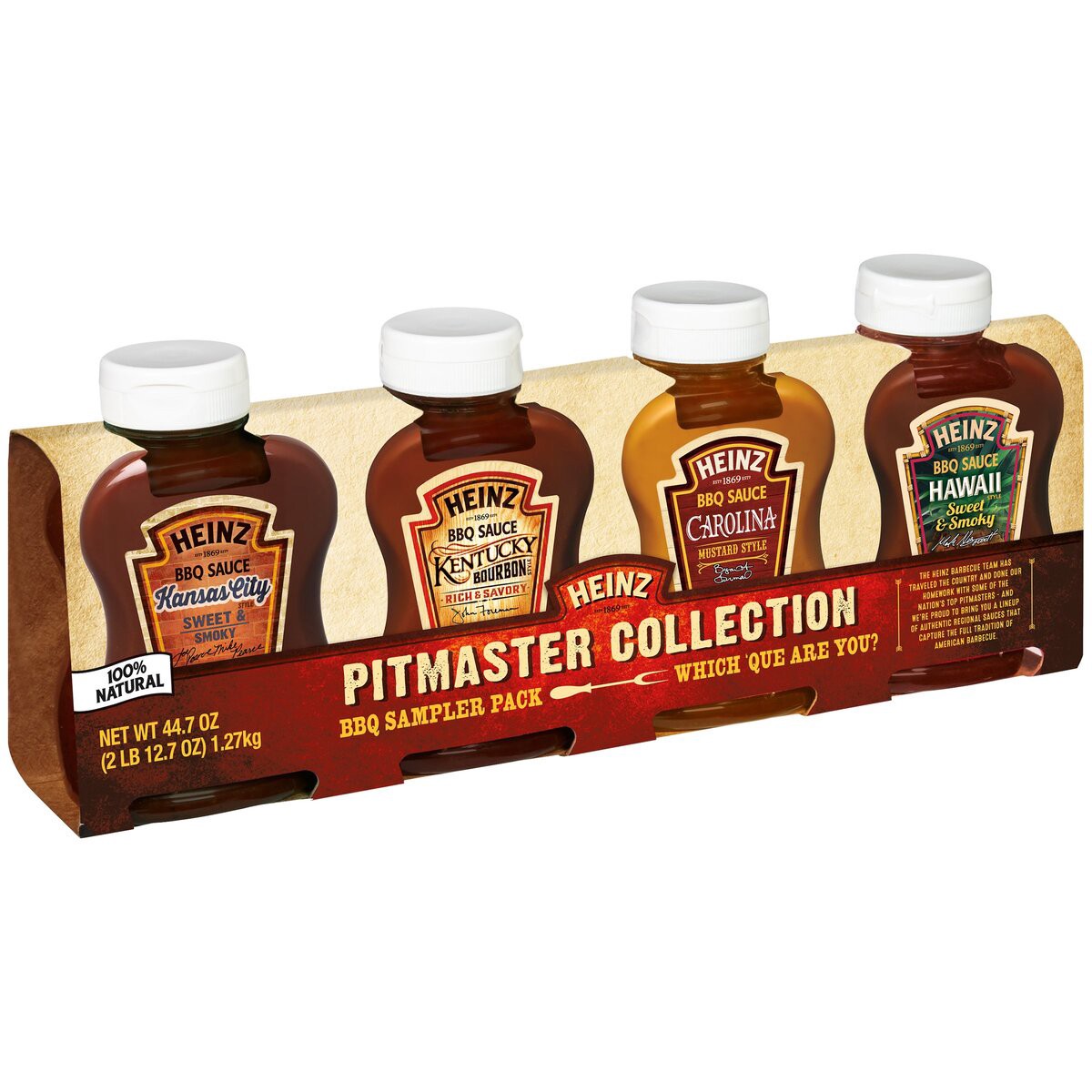 slide 2 of 8, Heinz BBQ Sauce Sampler Pitmaster Collection 4 count Sleeve, 44.7 oz