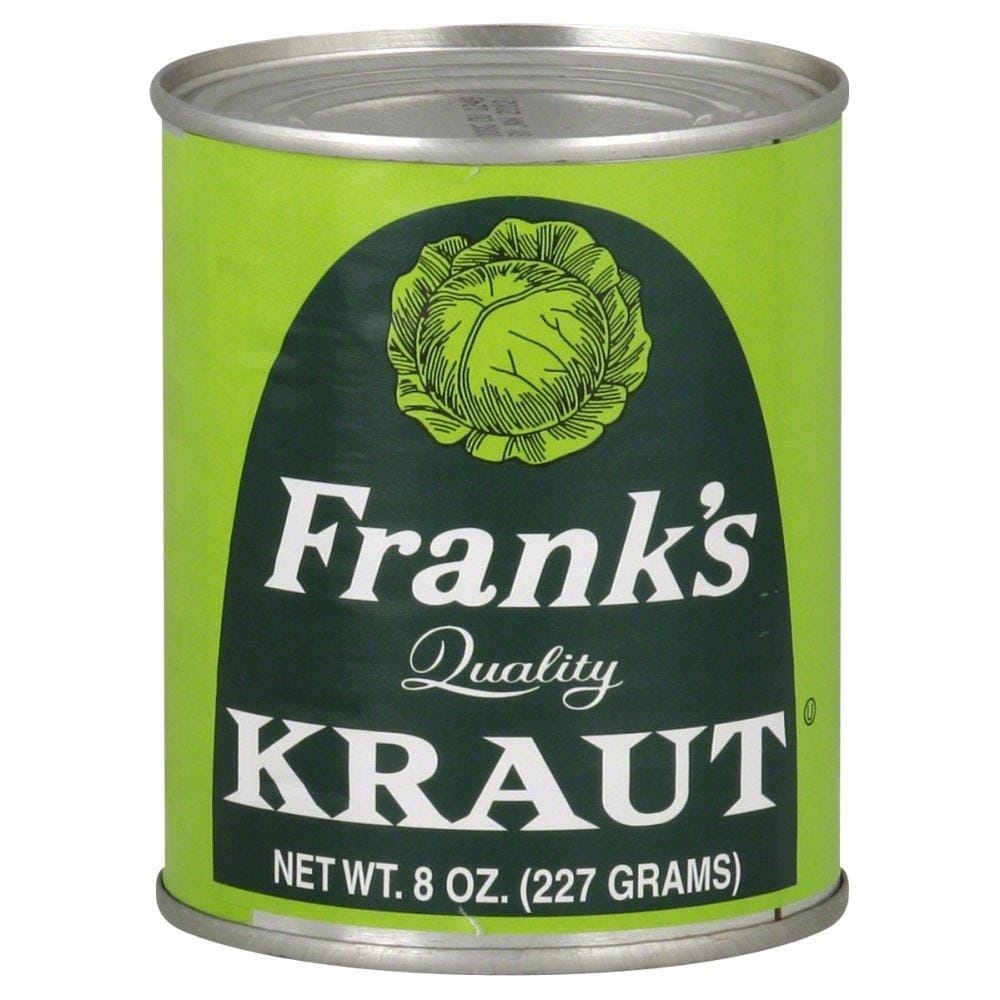 slide 1 of 1, Frank's Quality Sauerkraut, 8 oz