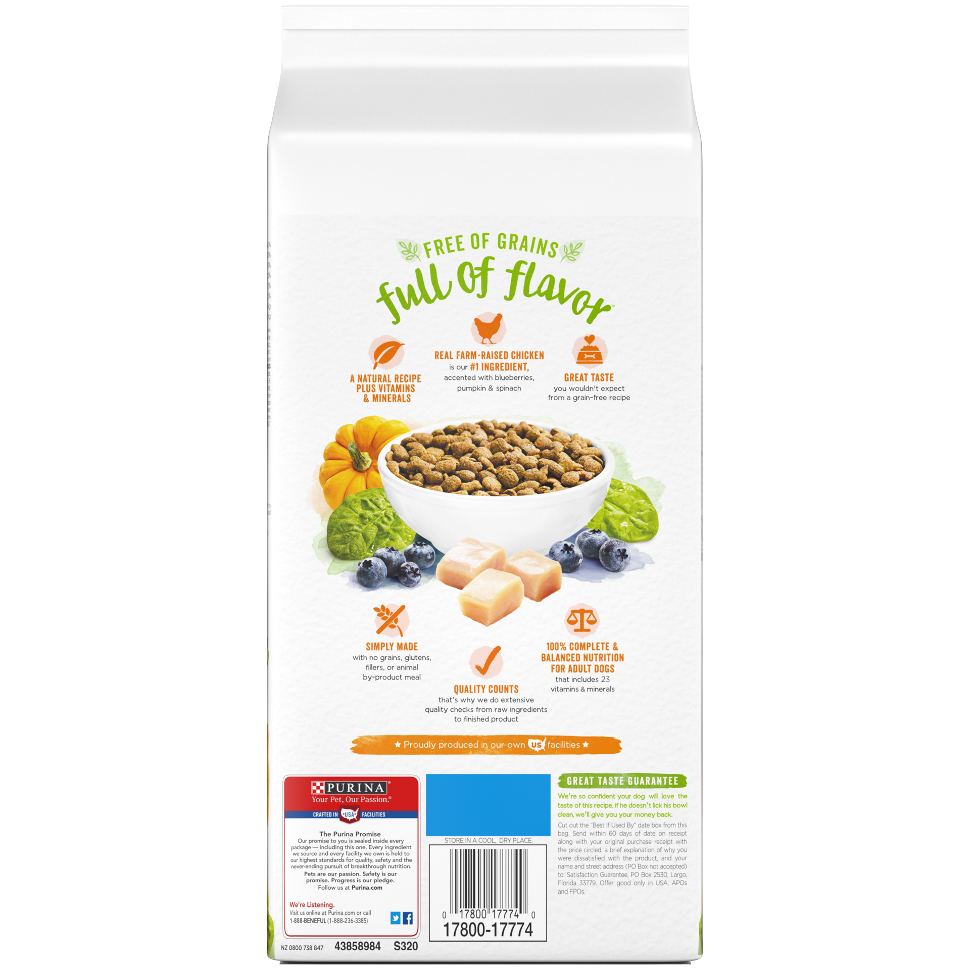 slide 2 of 2, Beneful Purina Beneful Grain Free, Natural Dry Dog Food, Grain Free With Real Farm Raised Chicken - 3 lb. Bag, 1 ct