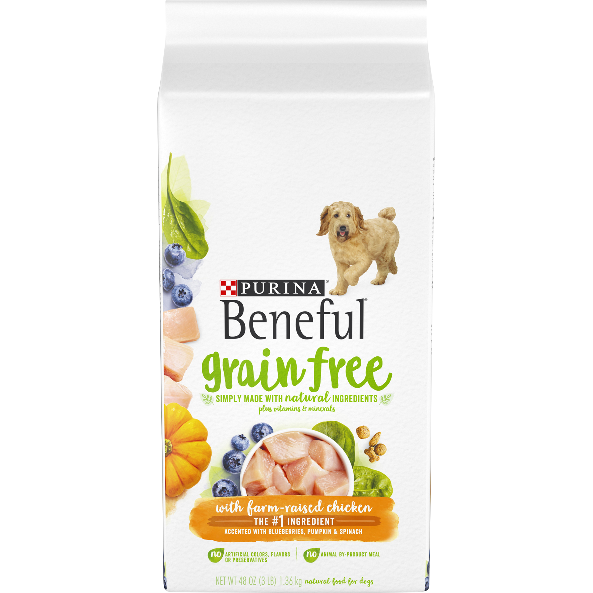 slide 1 of 2, Beneful Purina Beneful Grain Free, Natural Dry Dog Food, Grain Free With Real Farm Raised Chicken - 3 lb. Bag, 1 ct