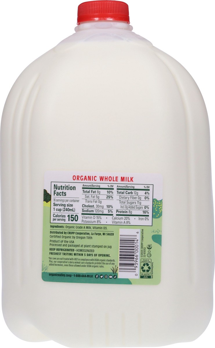 slide 5 of 13, Organic Valley Whole Milk 1 gal, 1 gal