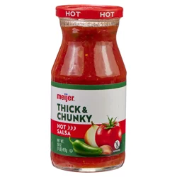 Meijer Hot Thick & Chunky Salsa, 16 Oz