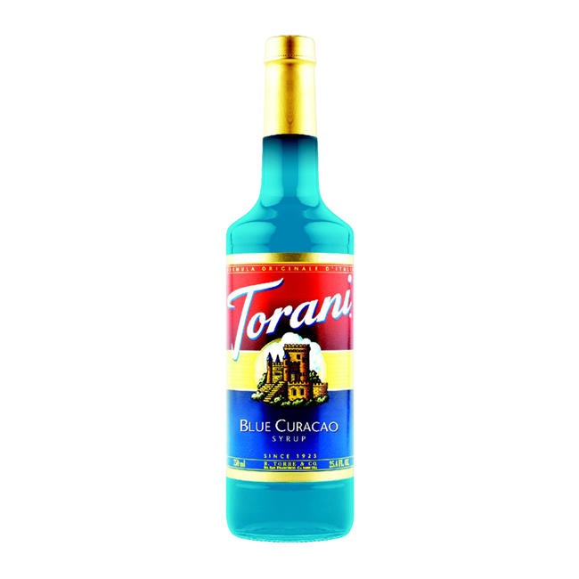 slide 1 of 1, Torani Blue Curacao, 750 ml