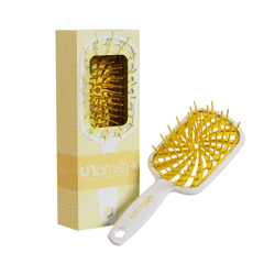 Unbrush Plus Detangling Hair Brush - White & Lemon Drop Yellow
