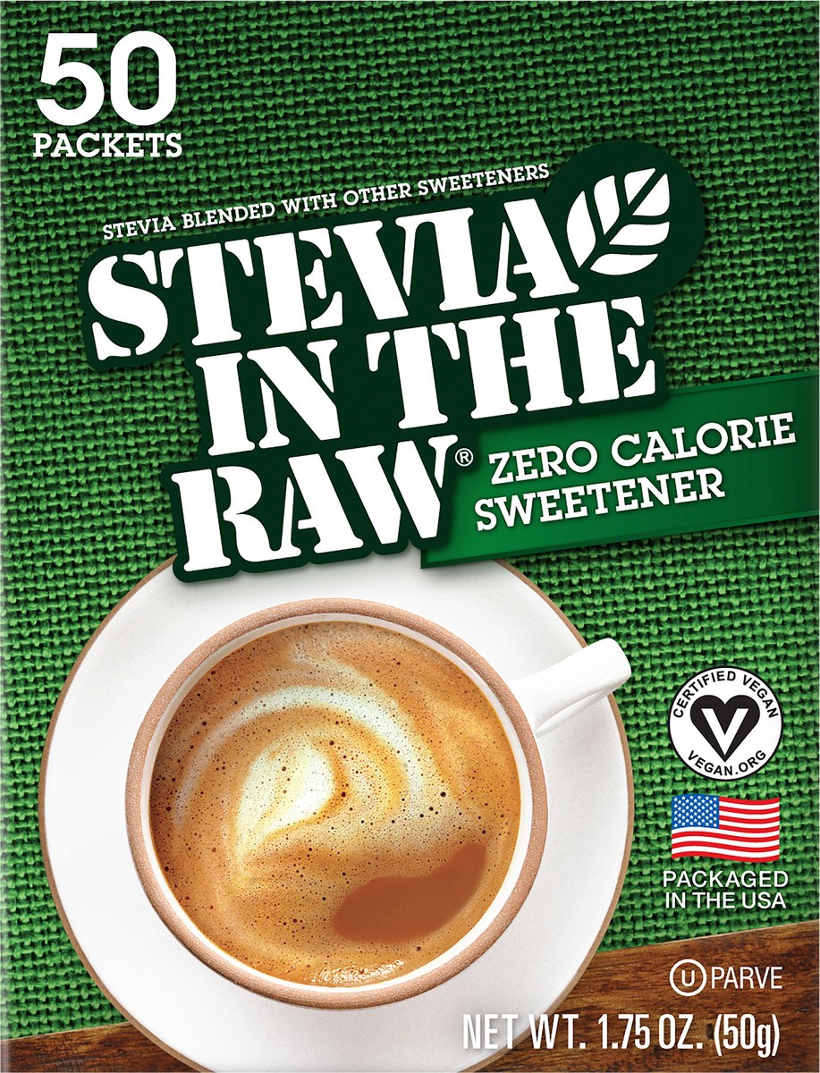 slide 7 of 15, Stevia In The Raw Zero Calorie Sweetener 50 ct Packets, 1.75 oz