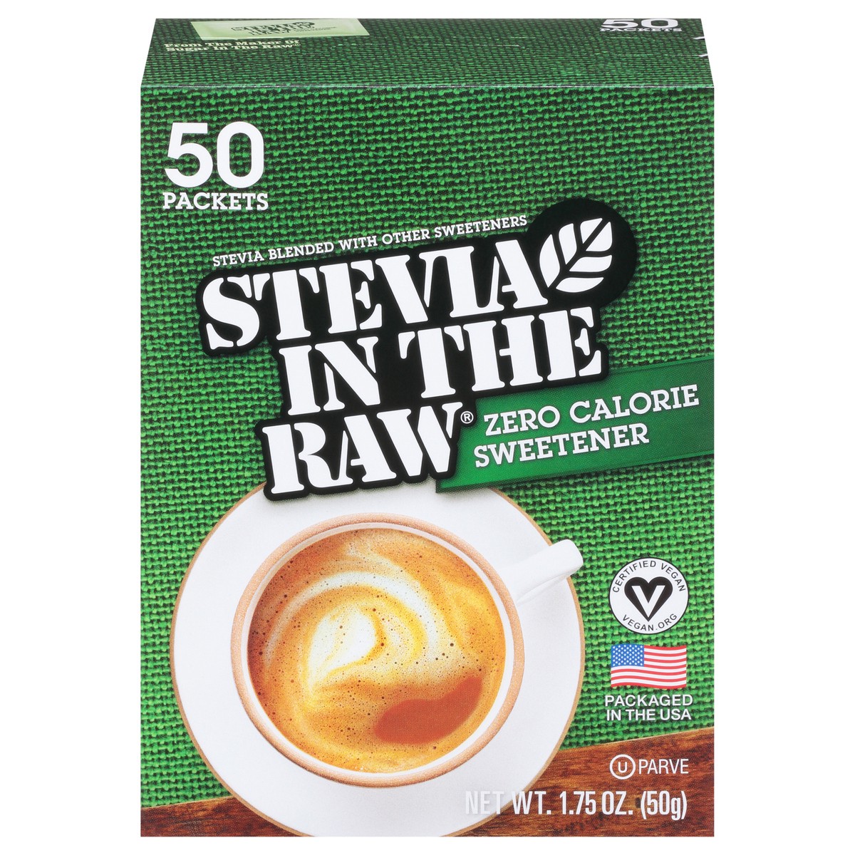 slide 1 of 15, Stevia In The Raw Zero Calorie Sweetener 50 ct Packets, 1.75 oz